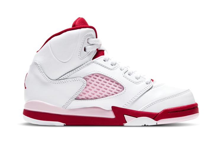 Jordan 5 Retro White Pink Red PS 440893-106