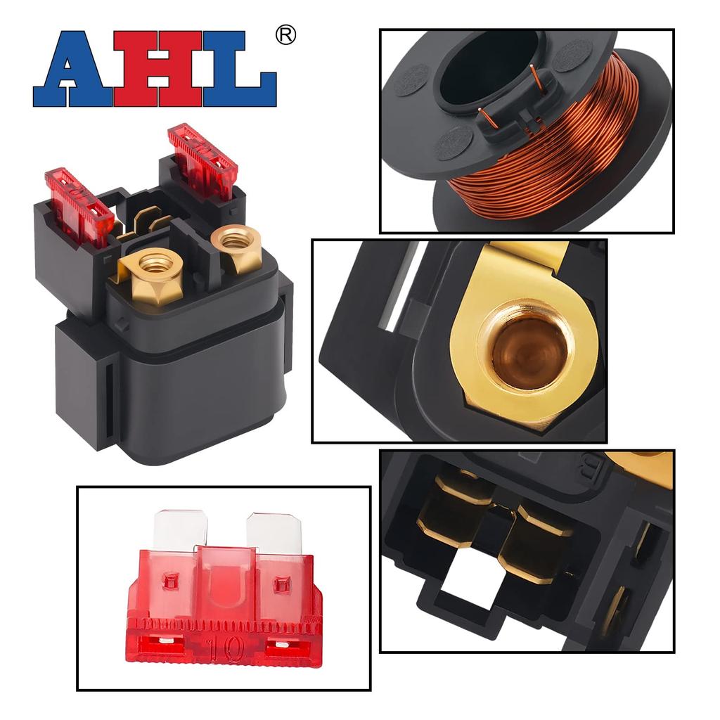 AHL Motorcycle Starter Relay Solenoid Yamaha YZFR1 YZF R1 1999 2000/YZF-R1 Champion YZF-R6 Champion