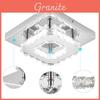 Contemporary Square Crystal Led Ceiling Lamp Ideal For Dining Room And Hallway
