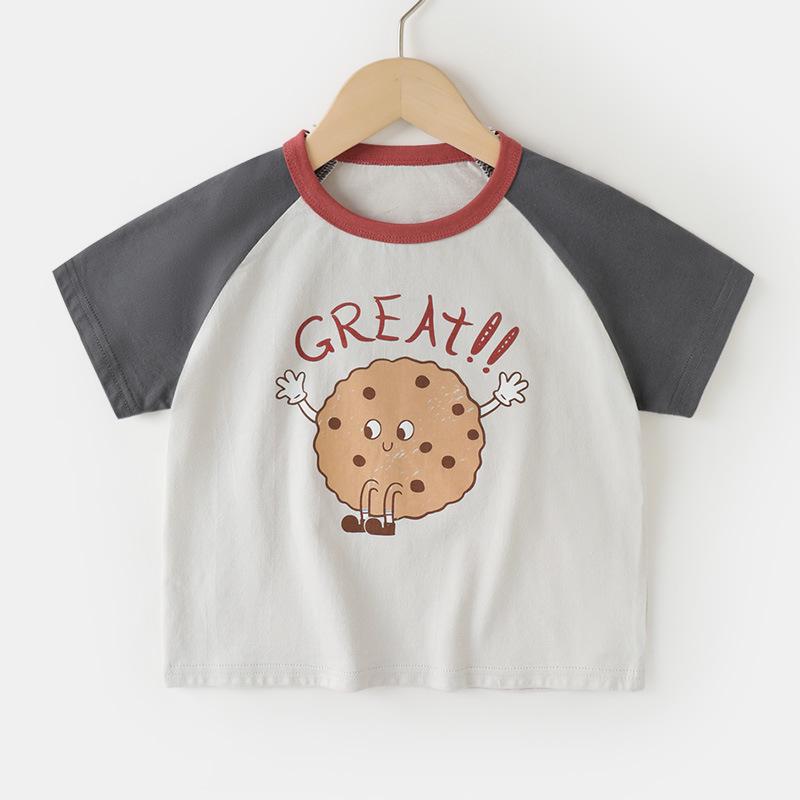 

Right Ou Мальчиковая футболка из чистого хлопка с антибактериальным эффектом и коротким рукавом - Дышащий летний стиль для прохладного комфорта 140 cm