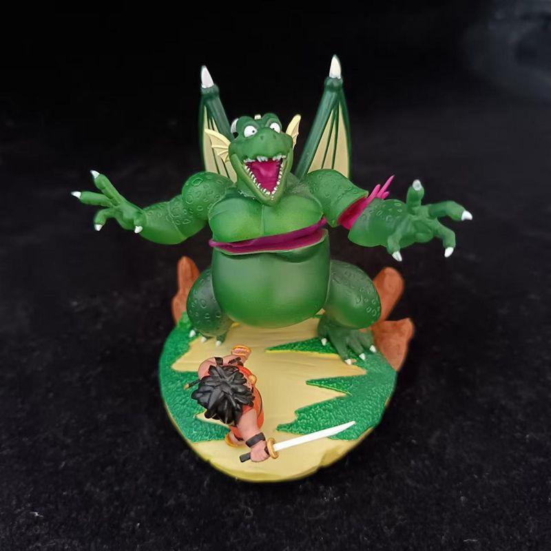 Drogan Boll Yajirobe Vs Cymbal Figurine Classic Anime Scenes Figures 8cm Pvc Action Figures Gk Statue Collection Model Toys Gift
