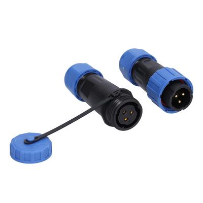 Prise étanche IP68, connecteur d'alimentation aéronautique à 3 broches, adaptateur de fil industriel 250 V 10 A