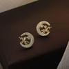 Temperament Cute Inlaid Rhinestone Flying Wings Horse Moon Stud Earrings For Women Men Dainty Horse Animal Star Earring Jewelry