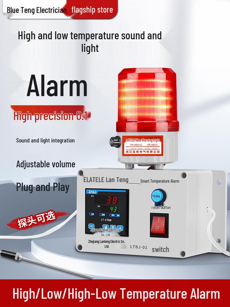 Room High/Low Temperature Alarm for Aquaculture and Oven