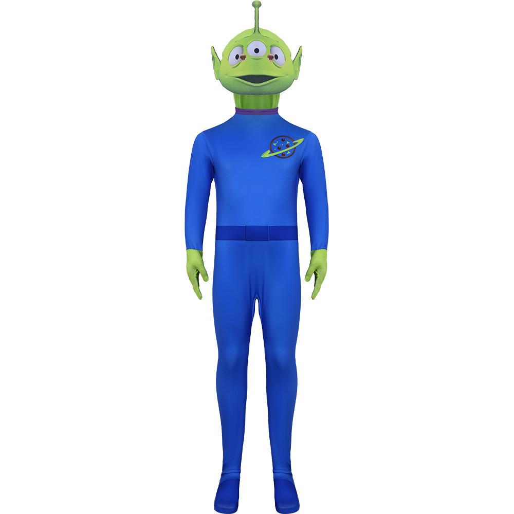 Kids Toy Story Alien Cosplay Jumpsuit Halloween Masquerade Performance Costume