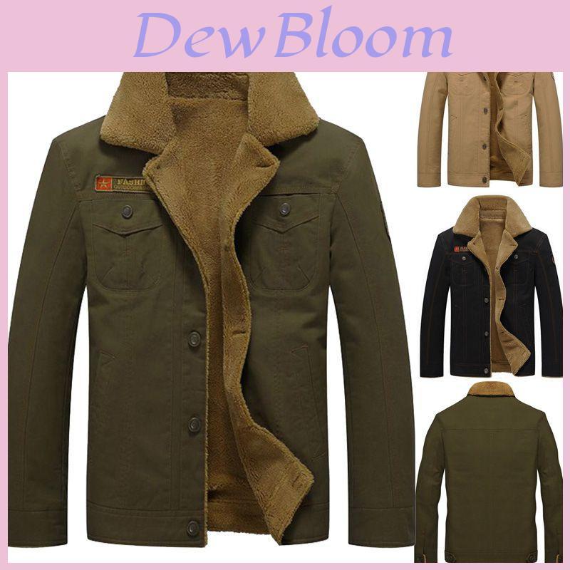 Winter Bomber Jacket Men Pilot Warm Male Fur Collar Army Tactical Coat Jacket