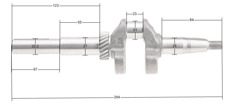 Wał Korbowy Kohler Xt675 Część Oryginalna 14014139-S