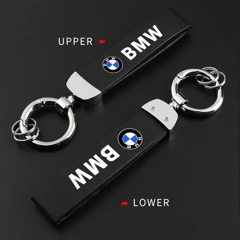 E60 Portachiavi Emblemi Auto Per BMW Portachiavi Pelle Fibra di Carbonio Ciondolo Anti-smarrimento Per BMW E34 E36 E60 E90 E46 E39 E70 F10 F20 F30