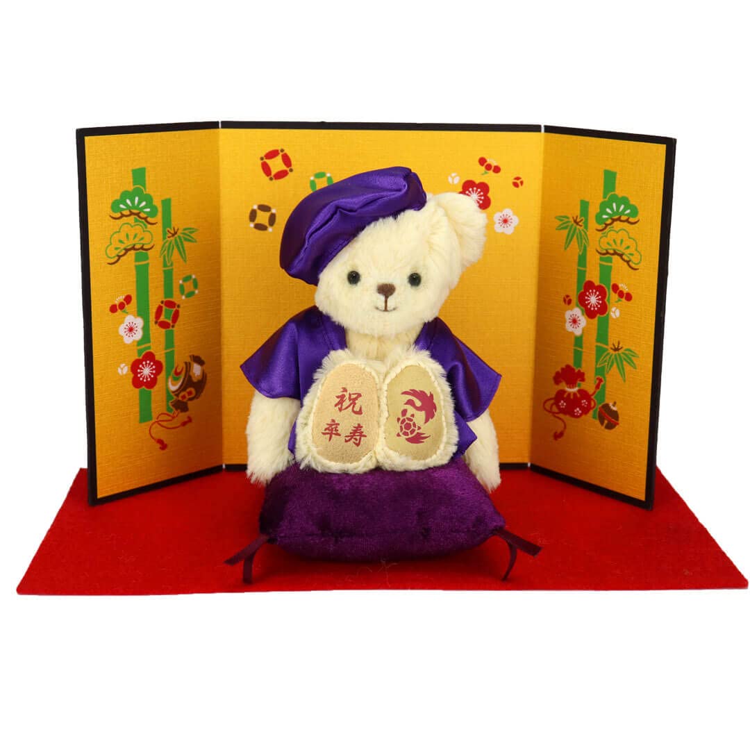 

Petit Lou Longevity Bear 12cm Small 90th Birthday Normal (Golden Screen) белый
