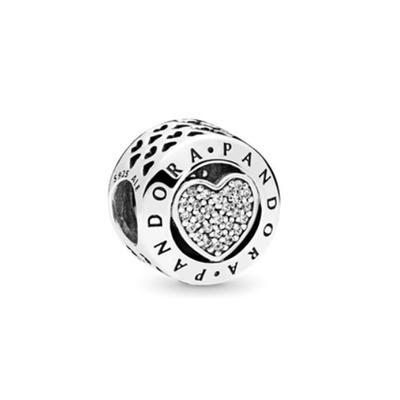 Love Diamond Bracelet Necklace Charm 925 Silver Beads Women's Model 796218CZ