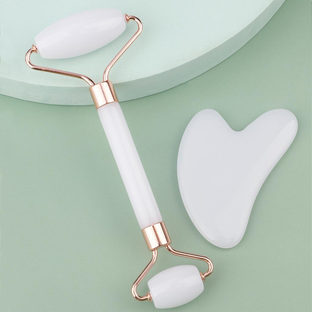 Natural Jade Roller Face Gua Sha Natural Stone Body Neck Massager Acupoint Eye Care Spa Massage Tools Massage Visage Lifting