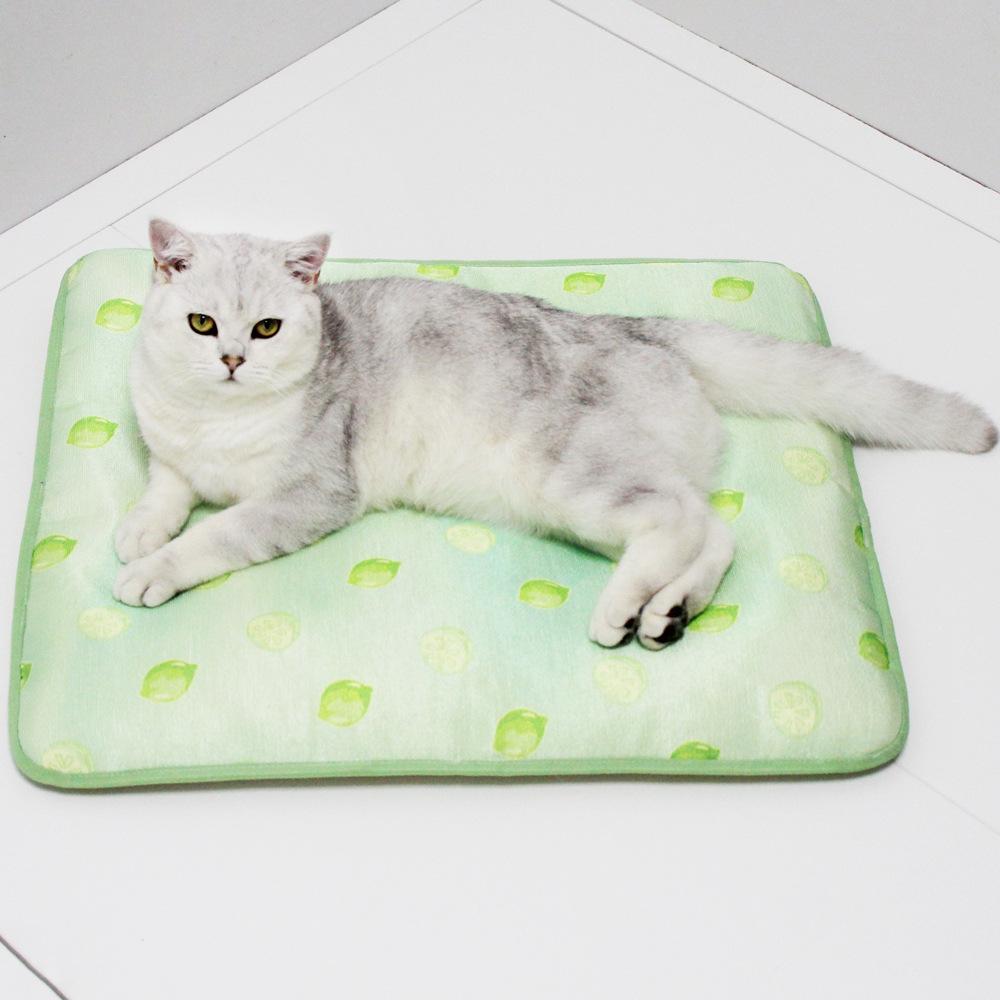 Ice silk mat pet cushion removable and washable summer teddy corgi golden retriever dog bed non-sticky hair