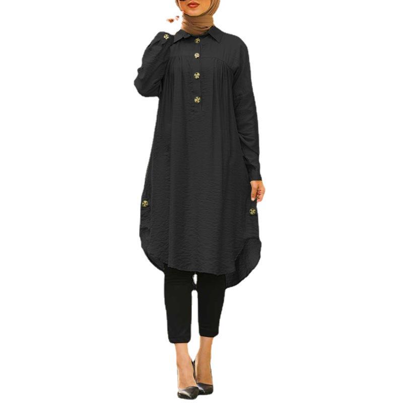 Muslim Quality Retro Women's Cotton Linen A-line Dress - 2021 Summer Collection
