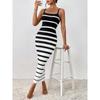 Women's Sexy Hot Girl Striped Suspender Dress with Wrapped Buttocks Long for Women Casual Dresses