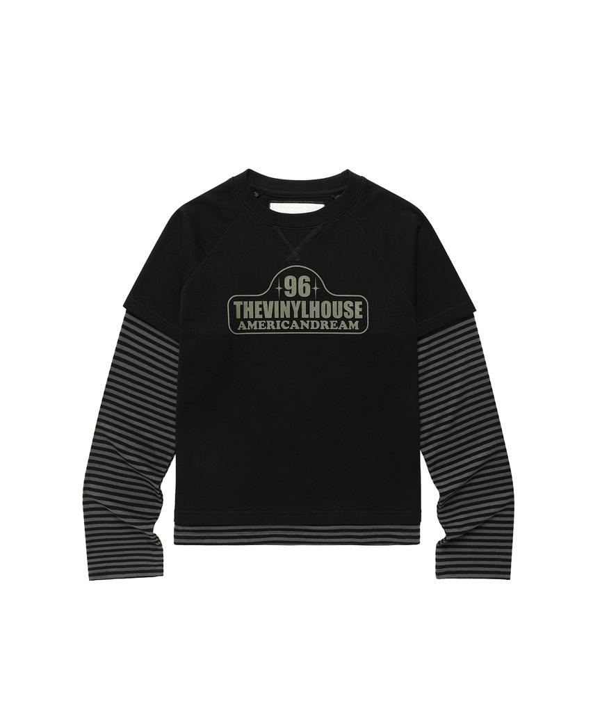 THEVINYLHOUSE 96 Layered Ls Tee Black