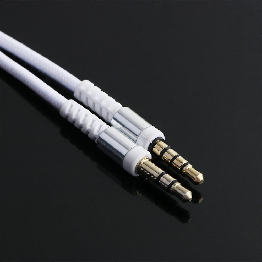 Cord Volume control Speaker Line Nylon Braid Aux Cable Audio Wire Car Aux Cord Audio Cable