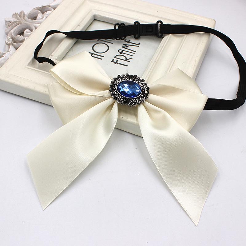 Korean Style Satin Bow Tie Collar Accessory for Hotel Staff