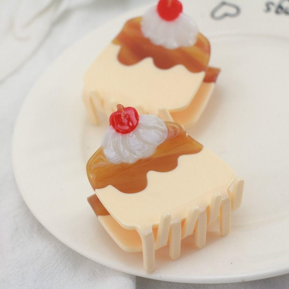 Sushi Fruits Hair Clip Acetate Simulation Food Shark Clip Fashion Cake Acetic Acid Hair Claw  Women