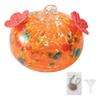 Stained Glass Hummingbird Feeder Droplet Shaped Hanging Birds Feeder Hummingbird Feeder with 2 Flower Feeding Ports for Outside Garden Courtyard