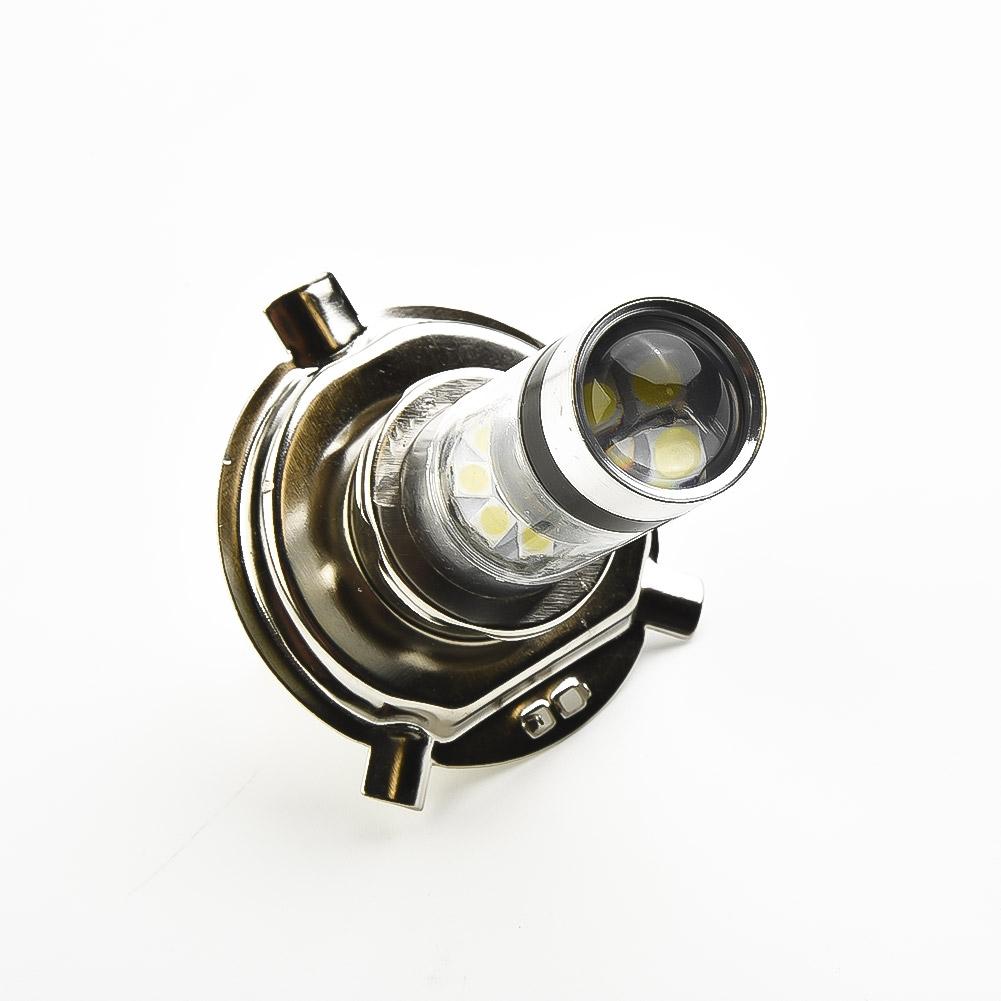 2Pcs/Set LED 100W/H4 8000K 20-LED White Two Bulbs Head Light High Low Beam Lamps