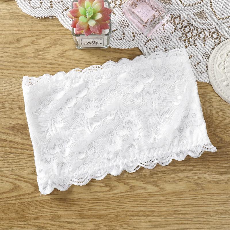 

Женский кружевной бюстье-бандо без бретелей с противоскользящей лентой One Size чёрный