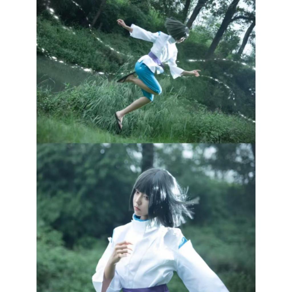 Nigihayami Kohakunushi Ogino Chihiro Away Costume Performance Uniform Suit Halloween Party Clothing Women