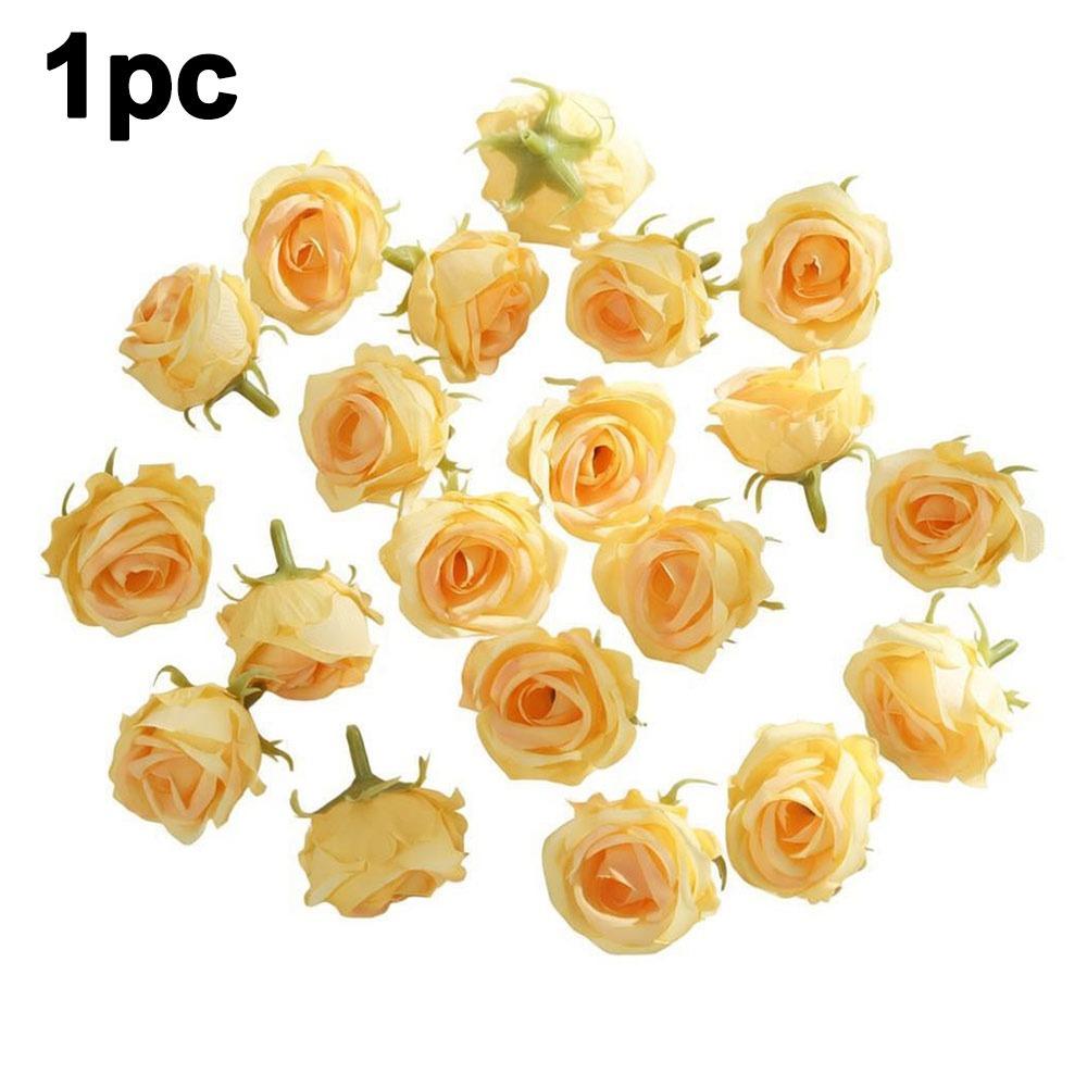 1pc Silk Artificial Flowers Table Wreath Realistic Rose Flower Head Diy Craft Soft Home Decoration Photography Props