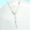 Korean Style Star & Moon Tassel Necklace - Women's Simple Clavicle Pendant