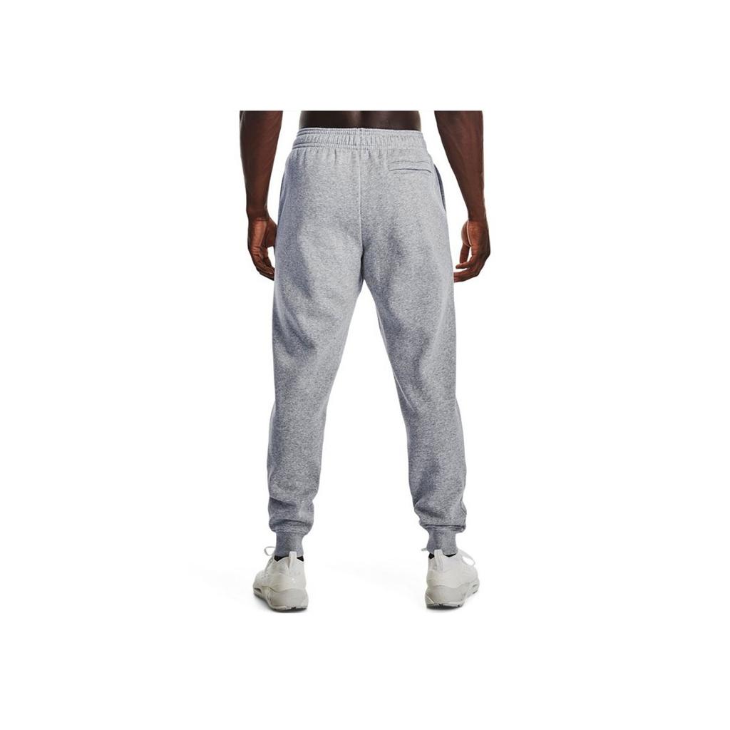 Under Armour Fleece Training Mid-Waist Drawstring Cuffed Sweatpants Retro Sports Long Pants Knitted Men pants Gray 1370351-011