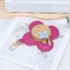 Hanging Ornaments Pendants Fashion Real Leather Women's Bag Charm Sunflower Design Small Bag Buckle Accessory Keychain Jewelry