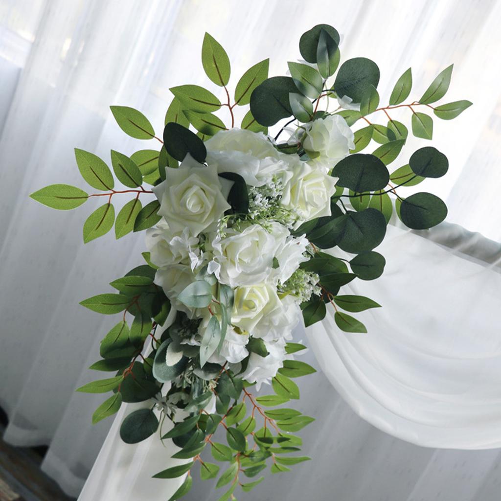 Artificial Flower Swag Set for Wedding Welcome Signs Floral Decorations Faux Wedding Arch Flowers
