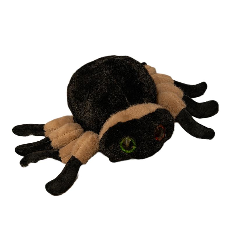 Peluche Araignée Jouet Yeux de Couleur Différente Simulation Quatre Couleurs Oreiller Animal Décoration de Maison Cadeau Homme 30x18cm