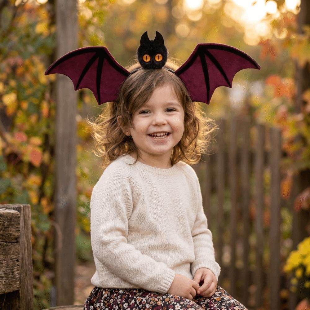 Soft Velvet Fabric Bat Wing Headband Delicate Bat Wing Decoration Halloween Headband Cosplay Event