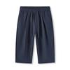 Summer new cool and breathable cropped pants thin men's solid color simple and versatile loose straight casual shorts