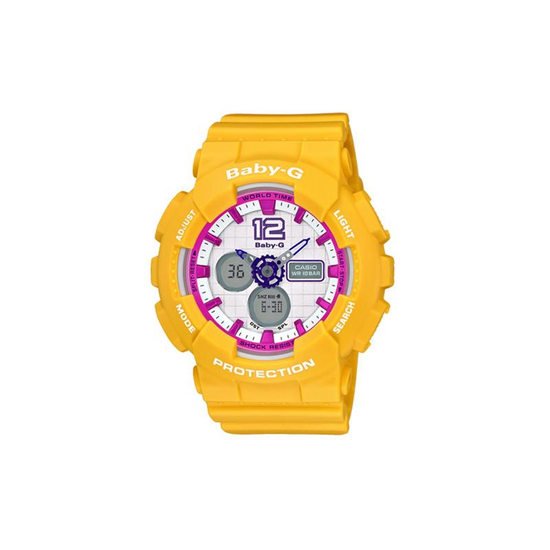 

Casio CASIOBABY-G Series Large Dial Dual Display Multi-Function Quartz Movement Resin Strap Japanese and Korean Watch Women’s Watch White BA-120-9B белый