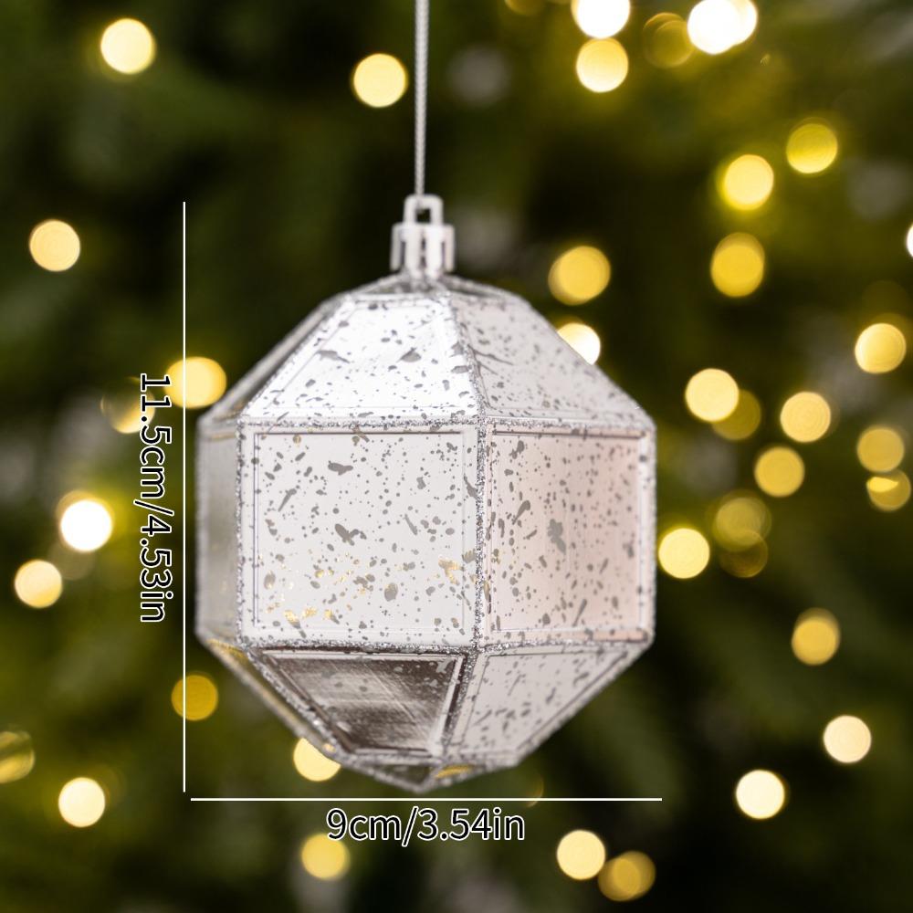 Red Gold Silver Christmas Baubles Plastic Material Hanging Ornaments New Christmas Balls Xmas Tree