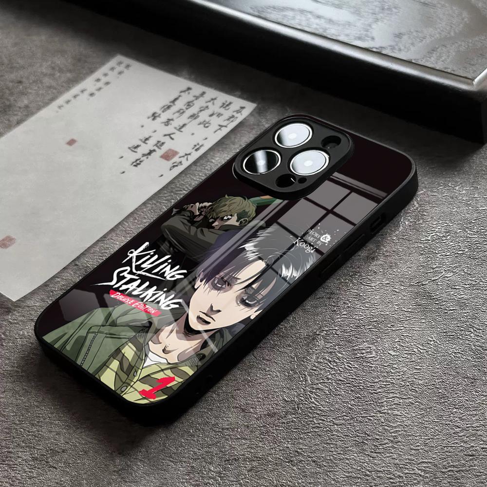 

Чехол для телефона Аниме Убийца Сталкер Для IPhone 16 Pro Max 15 Plus 14 Pro 12 11 13 Mini X XR XS Max 8 7 Plus SE Стеклянный Чехол iPhone12 Pro