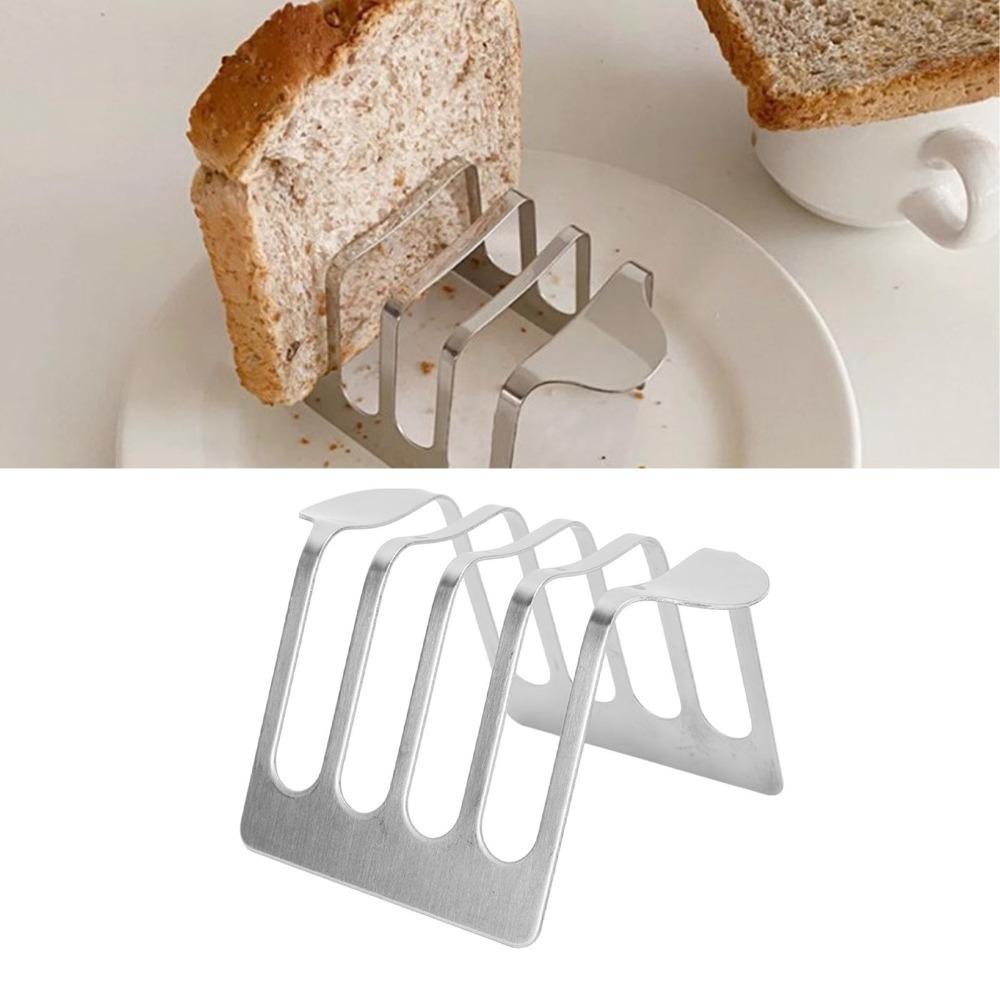 Stainless Steel Toast Rack Easy To Clean Bread Holder Air Fryer Accessories Bread Rack  Baking