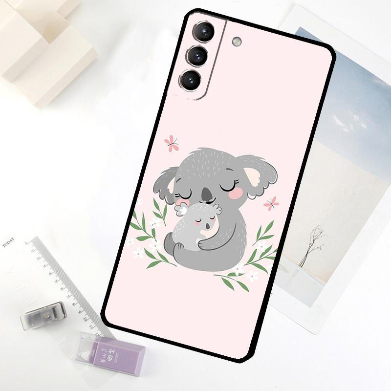 Cute watercolor animal koala Phone Case For Samsung Galaxy S25 S24 S23 S22 S21 S20 S26 Ultra S10 Plus S23 FE S25 FE Cover