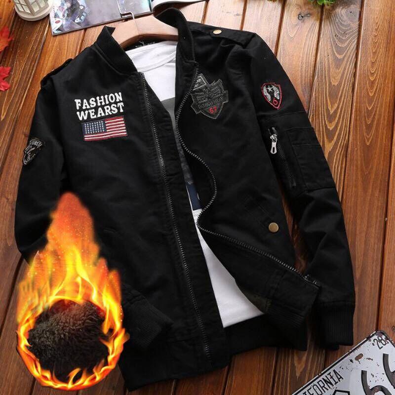 Autumn Pilot Military Uniform Jacket Men's Tooling Youth Cotton Outdoor Casual Coat Baseball Uniform Loose Velvet.