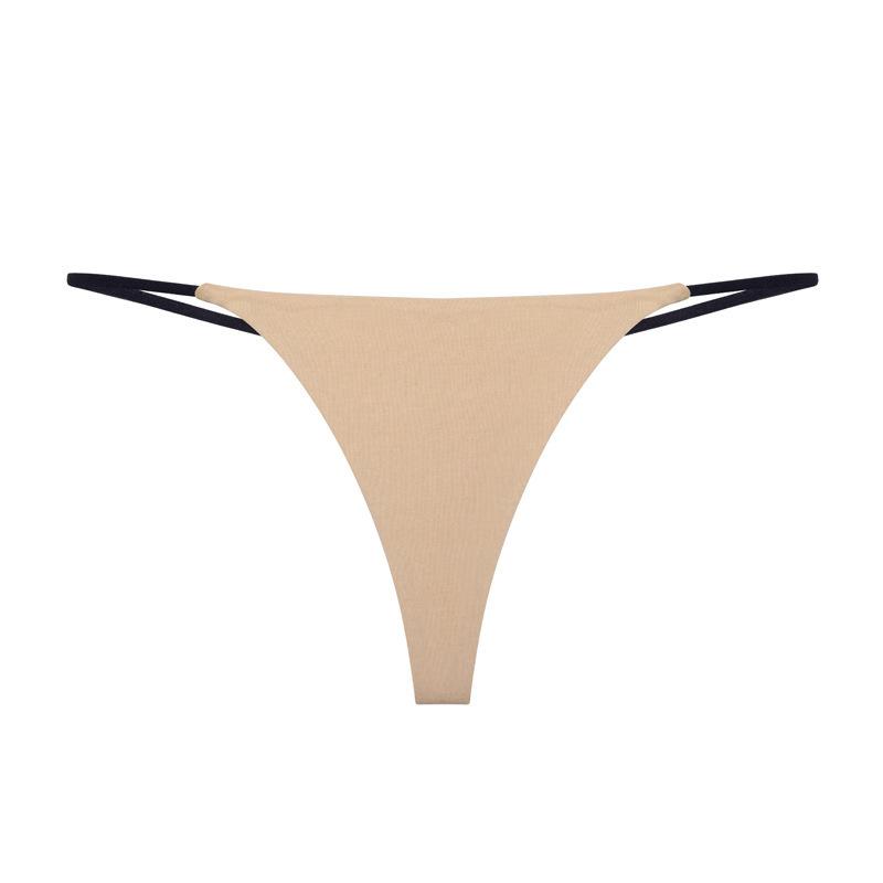 Tanga sexy pentru femei cu broderie fluture Chiloți bikini Lenjerie de corp din bumbac Pantaloni T