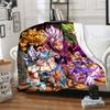 1PC Son Goku  Print Flannel Blanket, High quality All Seasons, Home Decor, Warmth and Comfort, Perfect for Christmas Gifts