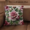 2D Vintage Gotische Rose Kissenbezüge Muster Kissenhülle Geeignet für Sofa Schlafzimmer Auto Kissenbezug