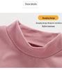 Kids' Medium Collar Warm Double-Sided Brushed Base Layer Set (Autumn Clothing & Pants for Small, Medium, and Large Children)
