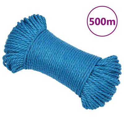 Vidaxl Linka Robocza, Niebieska, 3 Mm, 500 M, Polipropylen