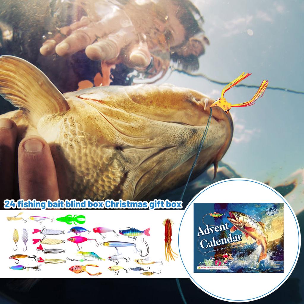 Merry Christmas 24-piece Fishing Box Christmas Gift Box