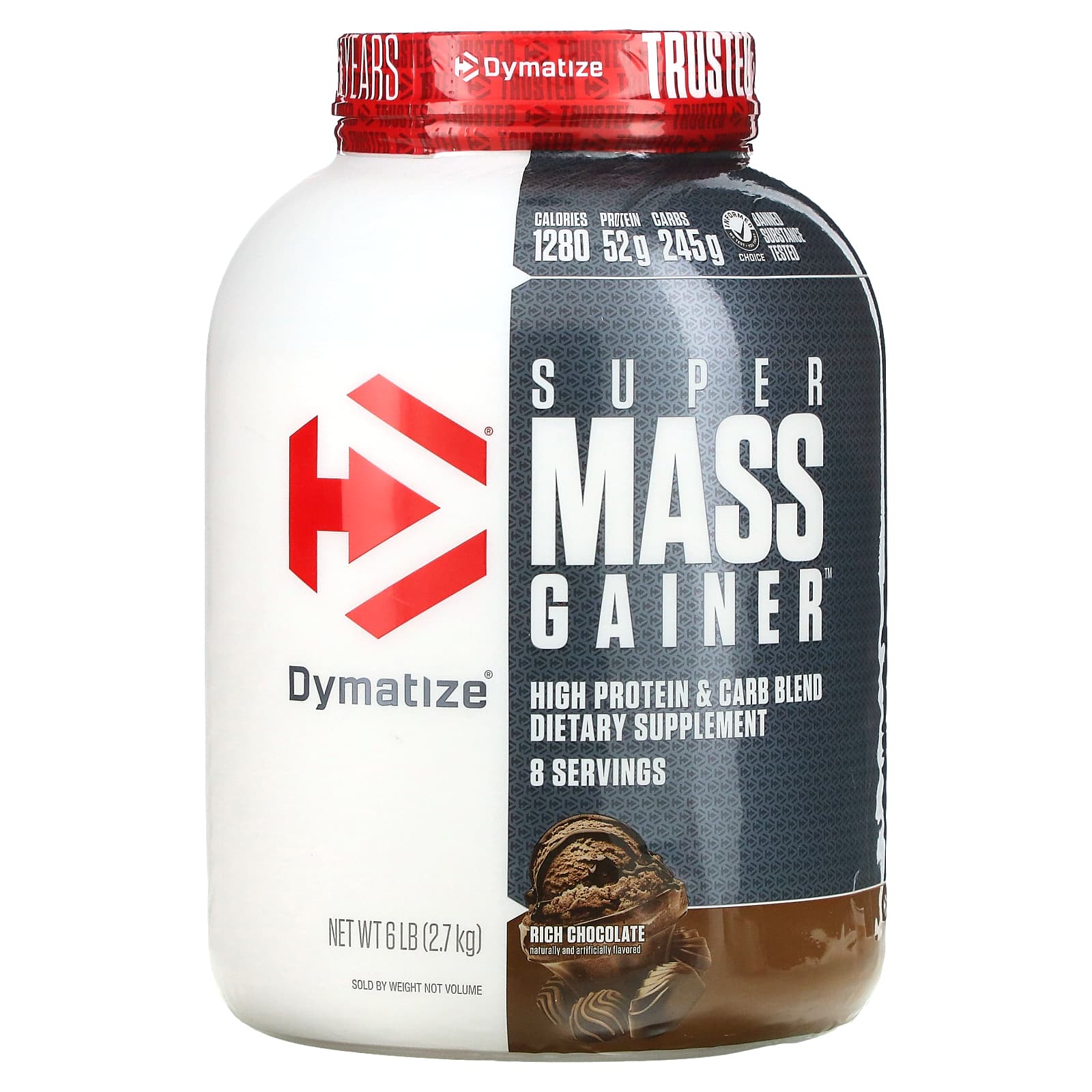 

Super Mass Gainer, Rich Chocolate, 6 lbs (2.7Kg)