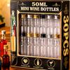 Wholesale Empty Alcohol Sample Vials Plastic Cups Mini Wine Bottles with Screw-on Silver Gold Black Caps Leak-Proof Container