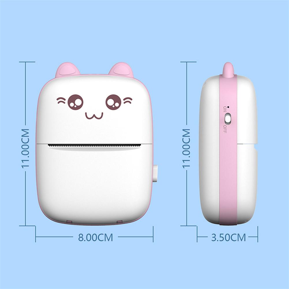 Portable Thermal Printer Set Mini Inkless Sticker Printer USB V4.0 Photo Printer Compatible For IOS Android