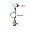 Ameikeo Brass Three-Way Plug Valve, Pressure Gauge, 4-Point Internal Thread Venting.